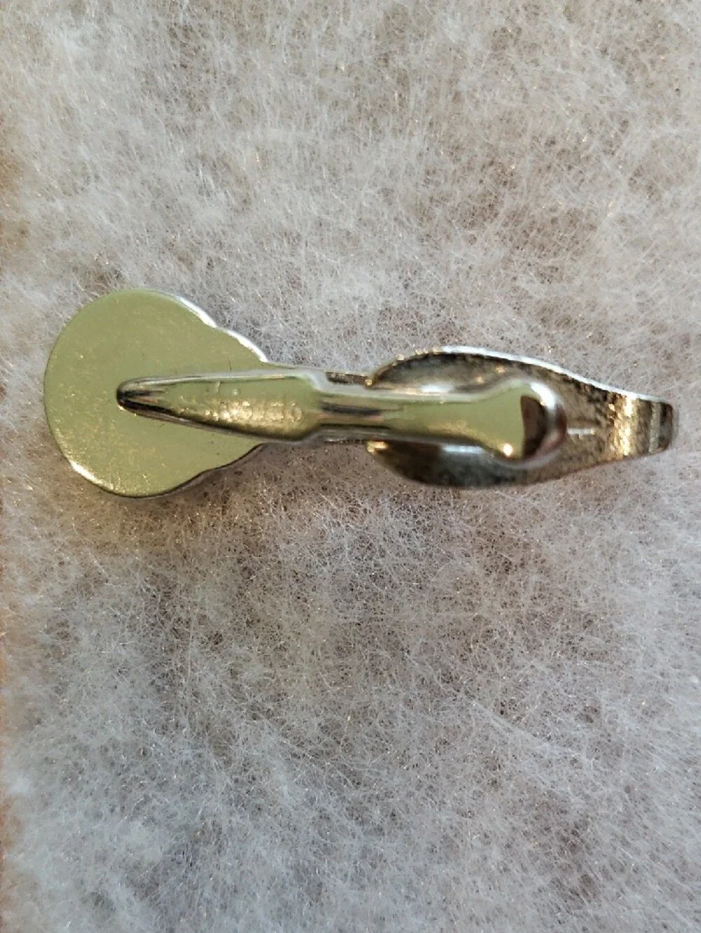 Signed Shields Vintage Men's Tie Bar Clip with 'G' Monogram Silver Tone
